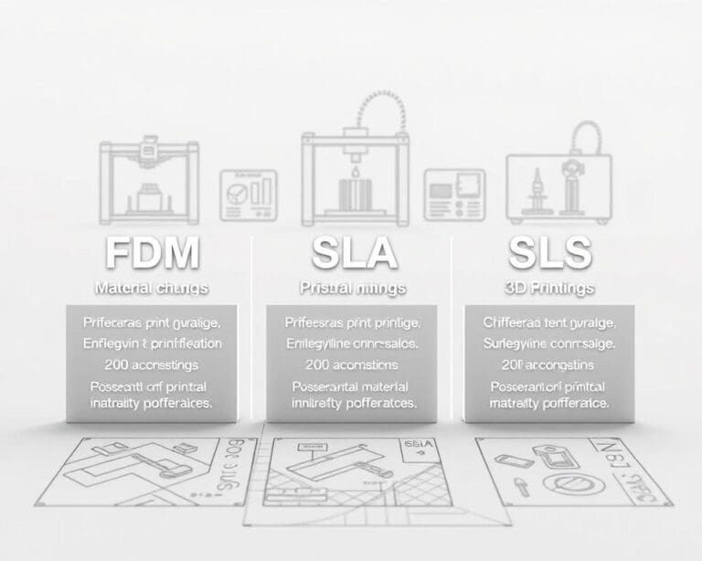 Was unterscheidet FDM, SLA und SLS Druckverfahren?