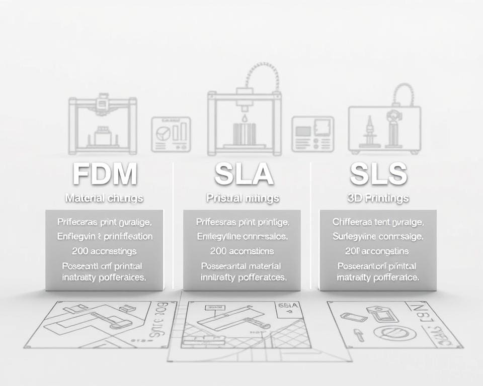 Was unterscheidet FDM, SLA und SLS Druckverfahren?