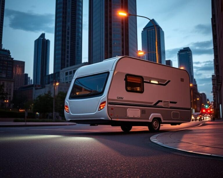 Wie parkt man eine Caravan sicher in der Stadt?