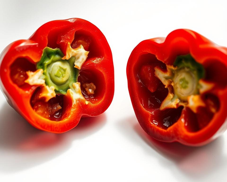 Paprika roh vs. gekocht