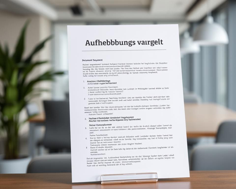 Was regelt ein Aufhebungsvertrag?