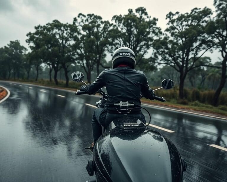 Wie reist man sicher mit Motorrad bei Regen?