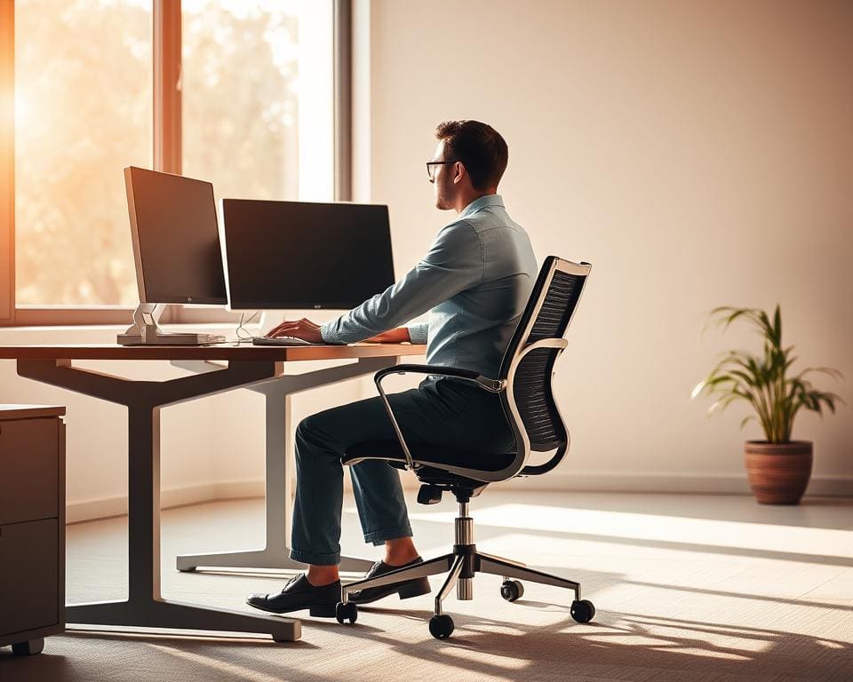 richtige Sitzhaltung im Büro