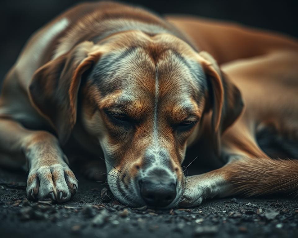 Trauer Hund