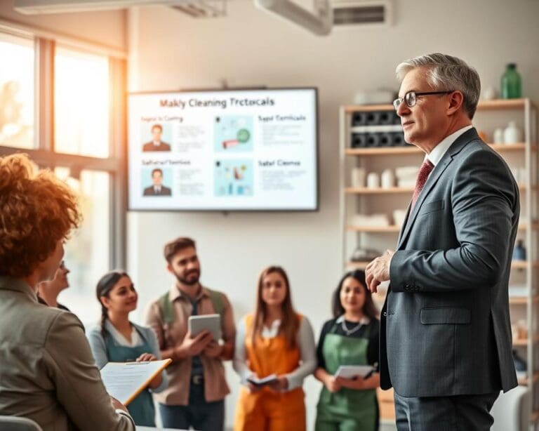 Was leistet ein Schulungsleiter für Reinigungsteams?