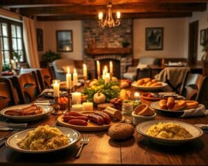 Wie schafft man Gemütlichkeit beim Abendessen?