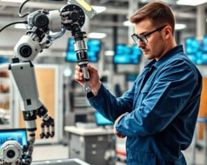 Wie arbeiten Mechatroniker an Industrierobotern?