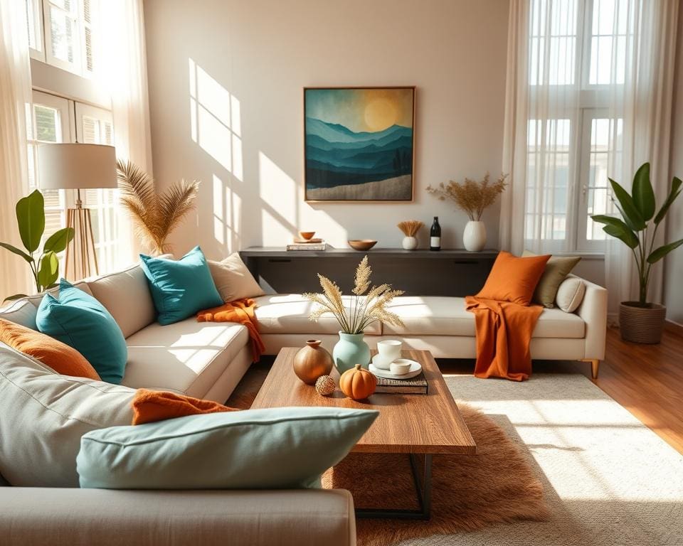 Wie kombiniert man Farben im Wohnzimmer harmonisch?
