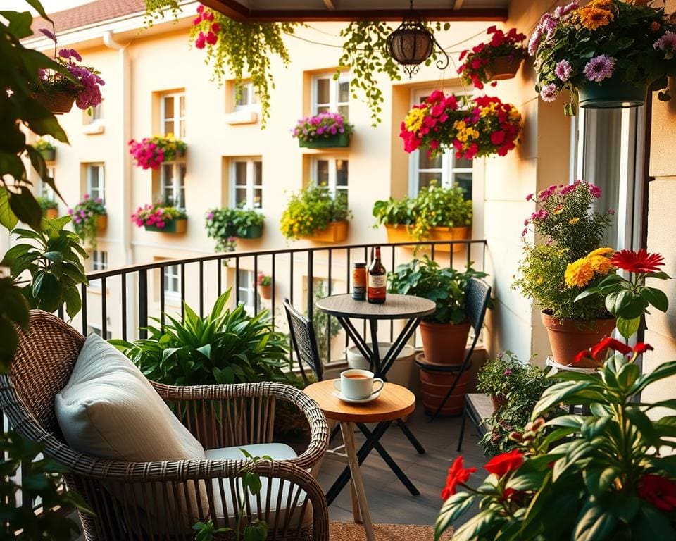 gemütlicher Balkon